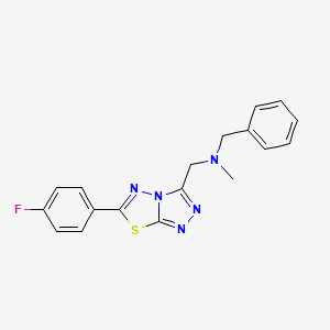 N-benzyl-1-[6-(4-fluorophenyl)[1,2,4]triazolo[3,4-b][1,3,4]thiadiazol-3-yl]-N-methylmethanamine