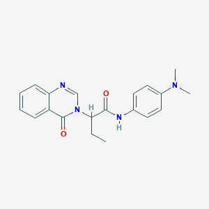 N-[4-(dimethylamino)phenyl]-2-(4-oxoquinazolin-3(4H)-yl)butanamide