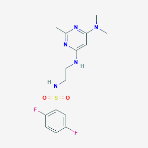 N-(2-{[6-(dimethylamino)-2-methyl-4-pyrimidinyl]amino}ethyl)-2,5-difluorobenzenesulfonamide