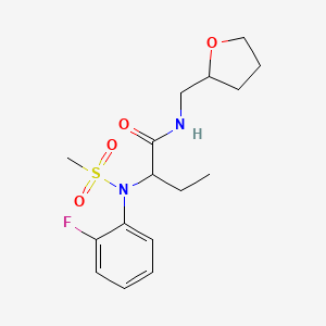 2-[(2-fluorophenyl)(methylsulfonyl)amino]-N-(tetrahydro-2-furanylmethyl)butanamide