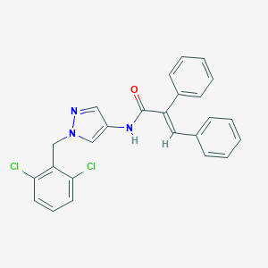 N-[1-(2,6-dichlorobenzyl)-1H-pyrazol-4-yl]-2,3-diphenylacrylamide