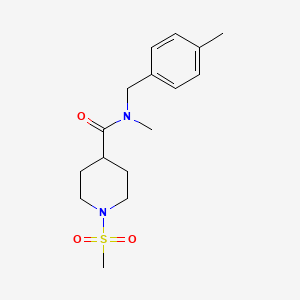 1-METHANESULFONYL-N-METHYL-N-[(4-METHYLPHENYL)METHYL]PIPERIDINE-4-CARBOXAMIDE