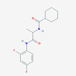 N-{2-[(2,4-difluorophenyl)amino]-1-methyl-2-oxoethyl}cyclohexanecarboxamide