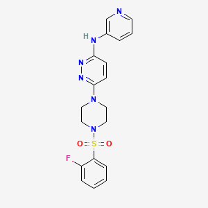 6-{4-[(2-fluorophenyl)sulfonyl]-1-piperazinyl}-N-3-pyridinyl-3-pyridazinamine