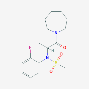 N-[1-(azepan-1-yl)-1-oxobutan-2-yl]-N-(2-fluorophenyl)methanesulfonamide