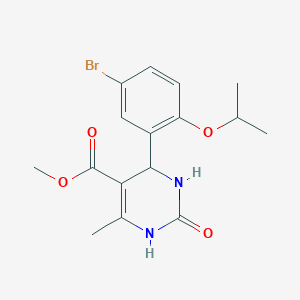 molecular formula C16H19BrN2O4 B446525 Methyl 4-(5-bromo-2-isopropoxyphenyl)-6-methyl-2-oxo-1,2,3,4-tetrahydropyrimidine-5-carboxylate 