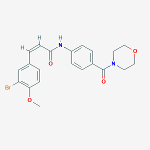 molecular formula C21H21BrN2O4 B446529 3-(3-bromo-4-methoxyphenyl)-N-[4-(4-morpholinylcarbonyl)phenyl]acrylamide 