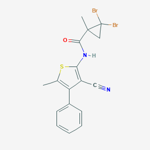 2,2-dibromo-N-(3-cyano-5-methyl-4-phenylthien-2-yl)-1-methylcyclopropanecarboxamide