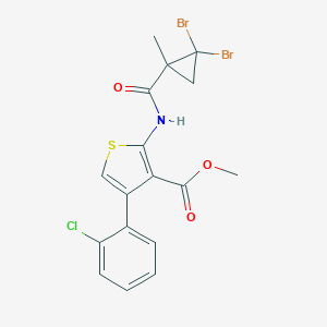 Methyl 4-(2-chlorophenyl)-2-{[(2,2-dibromo-1-methylcyclopropyl)carbonyl]amino}-3-thiophenecarboxylate