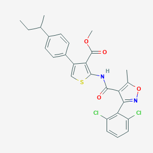 Methyl 4-(4-sec-butylphenyl)-2-({[3-(2,6-dichlorophenyl)-5-methylisoxazol-4-yl]carbonyl}amino)thiophene-3-carboxylate