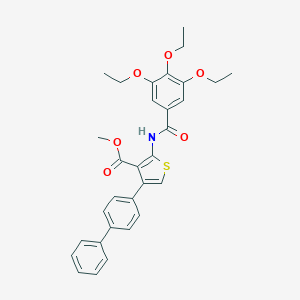 Methyl 4-(biphenyl-4-yl)-2-{[(3,4,5-triethoxyphenyl)carbonyl]amino}thiophene-3-carboxylate