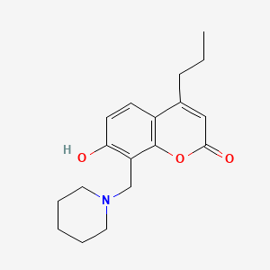 molecular formula C18H23NO3 B4465448 Coumarin, 7-hydroxy-8-(piperidinomethyl)-4-propyl- CAS No. 10549-64-1