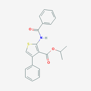 molecular formula C21H19NO3S B446545 Isopropyl 2-(benzoylamino)-4-phenyl-3-thiophenecarboxylate 