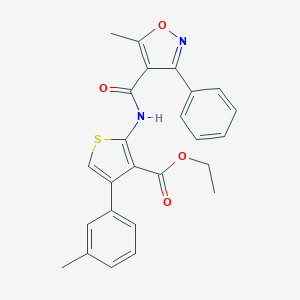 Ethyl 4-(3-methylphenyl)-2-{[(5-methyl-3-phenyl-4-isoxazolyl)carbonyl]amino}-3-thiophenecarboxylate