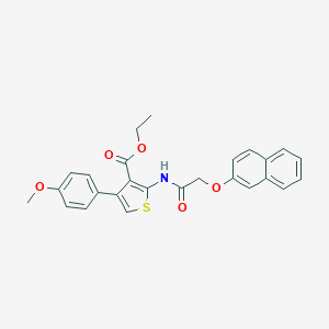 molecular formula C26H23NO5S B446564 Ethyl 4-(4-methoxyphenyl)-2-{[(2-naphthyloxy)acetyl]amino}thiophene-3-carboxylate 