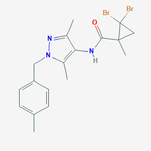 2,2-dibromo-N-[3,5-dimethyl-1-(4-methylbenzyl)-1H-pyrazol-4-yl]-1-methylcyclopropanecarboxamide