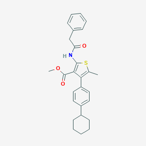 Methyl 4-(4-cyclohexylphenyl)-5-methyl-2-[(phenylacetyl)amino]thiophene-3-carboxylate