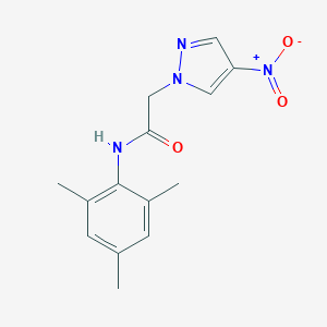 molecular formula C14H16N4O3 B446569 2-{4-nitro-1H-pyrazol-1-yl}-N-mesitylacetamide 