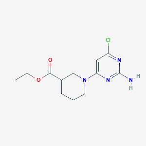 molecular formula C12H17ClN4O2 B4465705 Ethyl 1-(2-amino-6-chloropyrimidin-4-yl)piperidine-3-carboxylate 