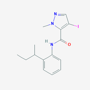 molecular formula C15H18IN3O B446572 N-(2-sec-butylphenyl)-4-iodo-1-methyl-1H-pyrazole-5-carboxamide 