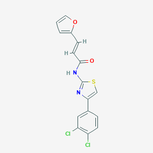 molecular formula C16H10Cl2N2O2S B446574 N-[4-(3,4-dichlorophenyl)-1,3-thiazol-2-yl]-3-(2-furyl)acrylamide 