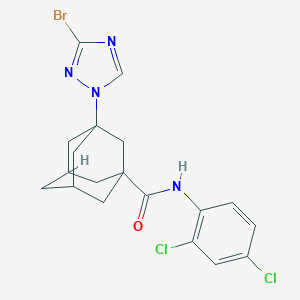 molecular formula C19H19BrCl2N4O B446583 3-(3-bromo-1H-1,2,4-triazol-1-yl)-N-(2,4-dichlorophenyl)-1-adamantanecarboxamide 