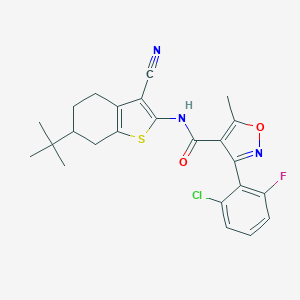 N-(6-tert-butyl-3-cyano-4,5,6,7-tetrahydro-1-benzothien-2-yl)-3-(2-chloro-6-fluorophenyl)-5-methyl-4-isoxazolecarboxamide