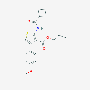 Propyl 2-[(cyclobutylcarbonyl)amino]-4-(4-ethoxyphenyl)-3-thiophenecarboxylate