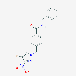 N-benzyl-4-({4-bromo-3-nitro-1H-pyrazol-1-yl}methyl)benzamide