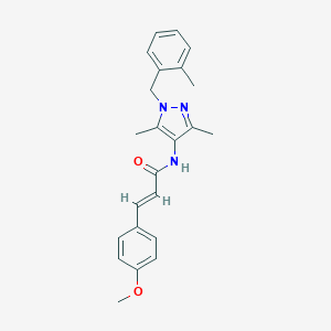 N-[3,5-dimethyl-1-(2-methylbenzyl)-1H-pyrazol-4-yl]-3-(4-methoxyphenyl)acrylamide