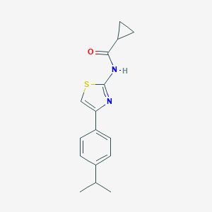 molecular formula C16H18N2OS B446608 N-[4-(4-isopropylphenyl)-1,3-thiazol-2-yl]cyclopropanecarboxamide 