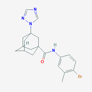 molecular formula C20H23BrN4O B446613 N-(4-bromo-3-methylphenyl)-3-(1H-1,2,4-triazol-1-yl)-1-adamantanecarboxamide 