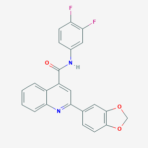 2-(1,3-benzodioxol-5-yl)-N-(3,4-difluorophenyl)quinoline-4-carboxamide