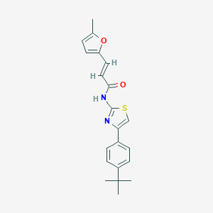 molecular formula C21H22N2O2S B446622 N-[4-(4-tert-butylphenyl)-1,3-thiazol-2-yl]-3-(5-methyl-2-furyl)acrylamide 