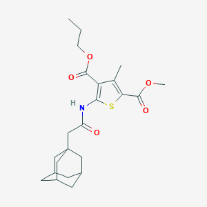 molecular formula C23H31NO5S B446628 2-Methyl 4-propyl 5-[(1-adamantylacetyl)amino]-3-methyl-2,4-thiophenedicarboxylate 