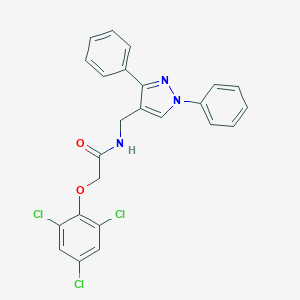 N-[(1,3-diphenyl-1H-pyrazol-4-yl)methyl]-2-(2,4,6-trichlorophenoxy)acetamide