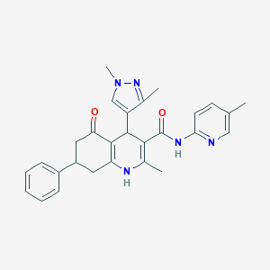 4-(1,3-dimethyl-1H-pyrazol-4-yl)-2-methyl-N-(5-methylpyridin-2-yl)-5-oxo-7-phenyl-1,4,5,6,7,8-hexahydroquinoline-3-carboxamide