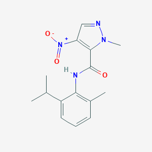 molecular formula C15H18N4O3 B446636 4-nitro-N-(2-isopropyl-6-methylphenyl)-1-methyl-1H-pyrazole-5-carboxamide 