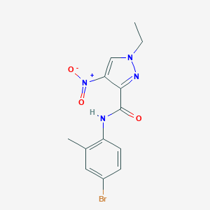 N-(4-bromo-2-methylphenyl)-1-ethyl-4-nitro-1H-pyrazole-3-carboxamide