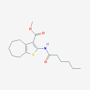 methyl 2-(hexanoylamino)-5,6,7,8-tetrahydro-4H-cyclohepta[b]thiophene-3-carboxylate