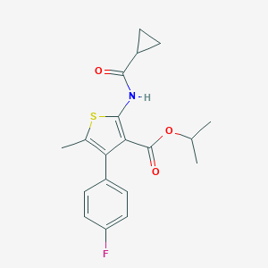 Isopropyl 2-[(cyclopropylcarbonyl)amino]-4-(4-fluorophenyl)-5-methyl-3-thiophenecarboxylate