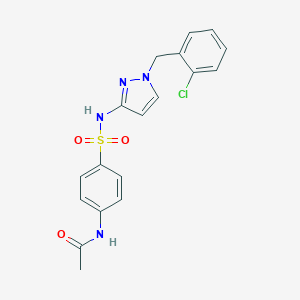 N-[4-({[1-(2-chlorobenzyl)-1H-pyrazol-3-yl]amino}sulfonyl)phenyl]acetamide
