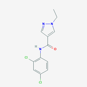 molecular formula C12H11Cl2N3O B446656 N-(2,4-dichlorophenyl)-1-ethyl-1H-pyrazole-4-carboxamide 
