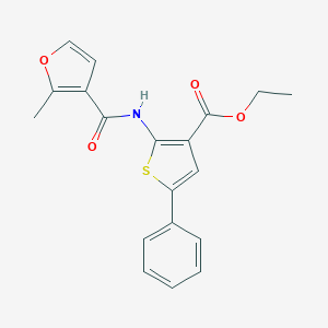 molecular formula C19H17NO4S B446660 Ethyl 2-[(2-methyl-3-furoyl)amino]-5-phenyl-3-thiophenecarboxylate 