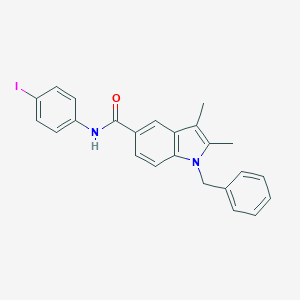 molecular formula C24H21IN2O B446661 1-benzyl-N-(4-iodophenyl)-2,3-dimethyl-1H-indole-5-carboxamide 