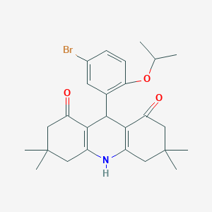 9-(5-bromo-2-isopropoxyphenyl)-3,3,6,6-tetramethyl-3,4,6,7,9,10-hexahydroacridine-1,8(2H,5H)-dione