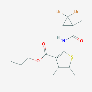 Propyl 2-{[(2,2-dibromo-1-methylcyclopropyl)carbonyl]amino}-4,5-dimethylthiophene-3-carboxylate