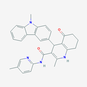 2-methyl-4-(9-methyl-9H-carbazol-3-yl)-N-(5-methylpyridin-2-yl)-5-oxo-1,4,5,6,7,8-hexahydroquinoline-3-carboxamide