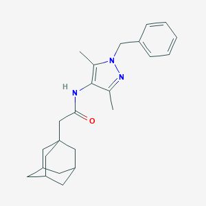 molecular formula C24H31N3O B446678 2-(1-adamantyl)-N-(1-benzyl-3,5-dimethyl-1H-pyrazol-4-yl)acetamide 