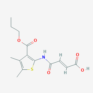 4-{[4,5-Dimethyl-3-(propoxycarbonyl)-2-thienyl]amino}-4-oxo-2-butenoic acid
